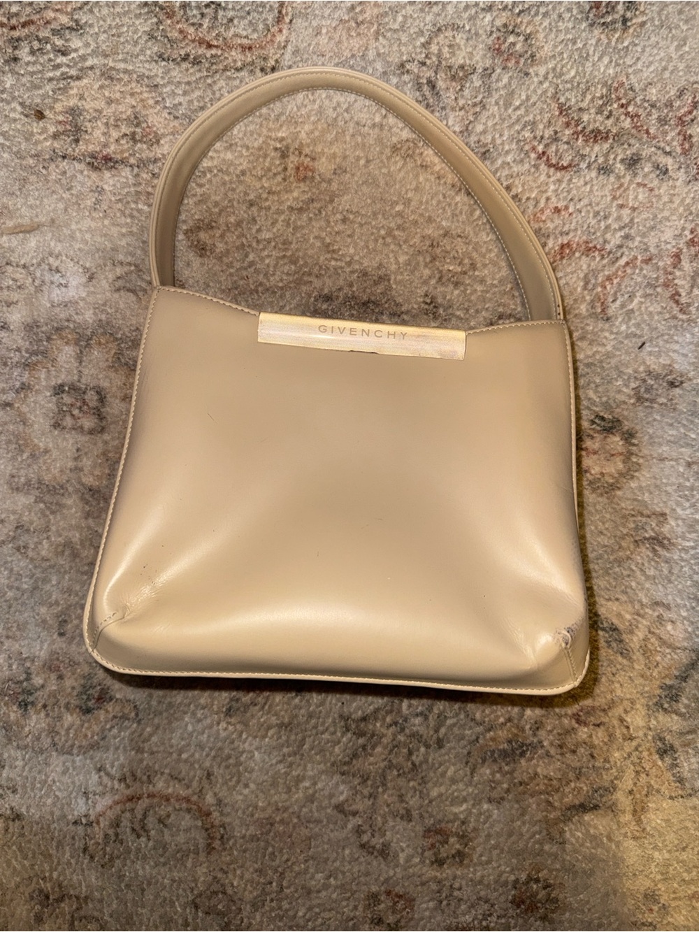 Givenchy Cream Leather Top-Handle Bag